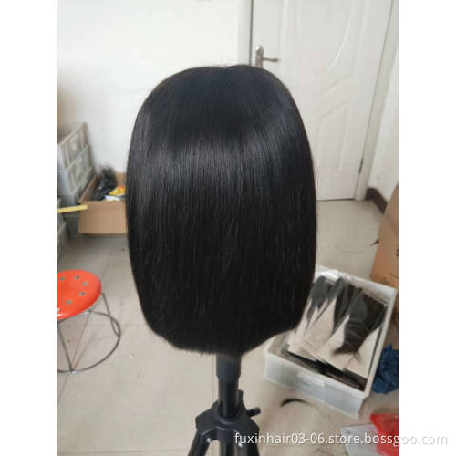 Remy Human hair 360 full lace wigs body wave best short wig natural color